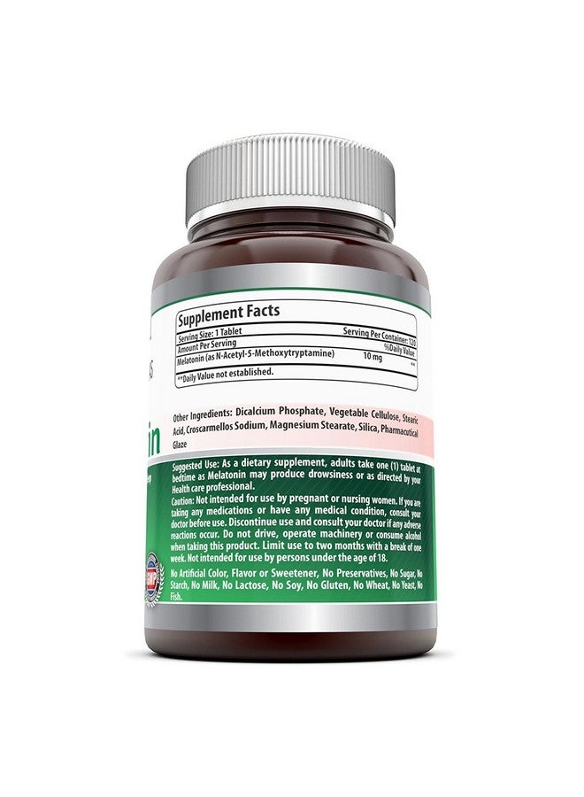 Amazing Nutrition Amazing Formulas Melatonin 10mg Tablets Supplement | Helps Regulate Sleep Cycle | Non GMO | Gluten Free | Made in USA (120 Count | 2 Pack)  - Image 2