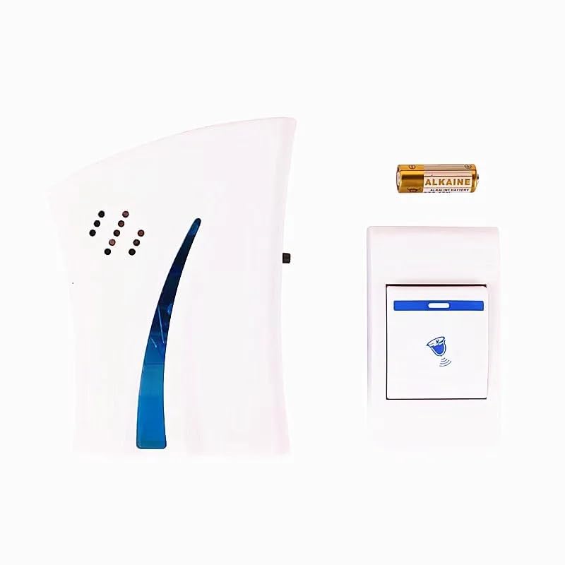 UMAAMAR ENTERPRISES Wireless Doorbell Kit Over 100 Feet Range 32 Rings Door Bell Chime LED Flash Cordless Calling Remote Control Door Bell Ideal for HomeShopOffice - Image 1