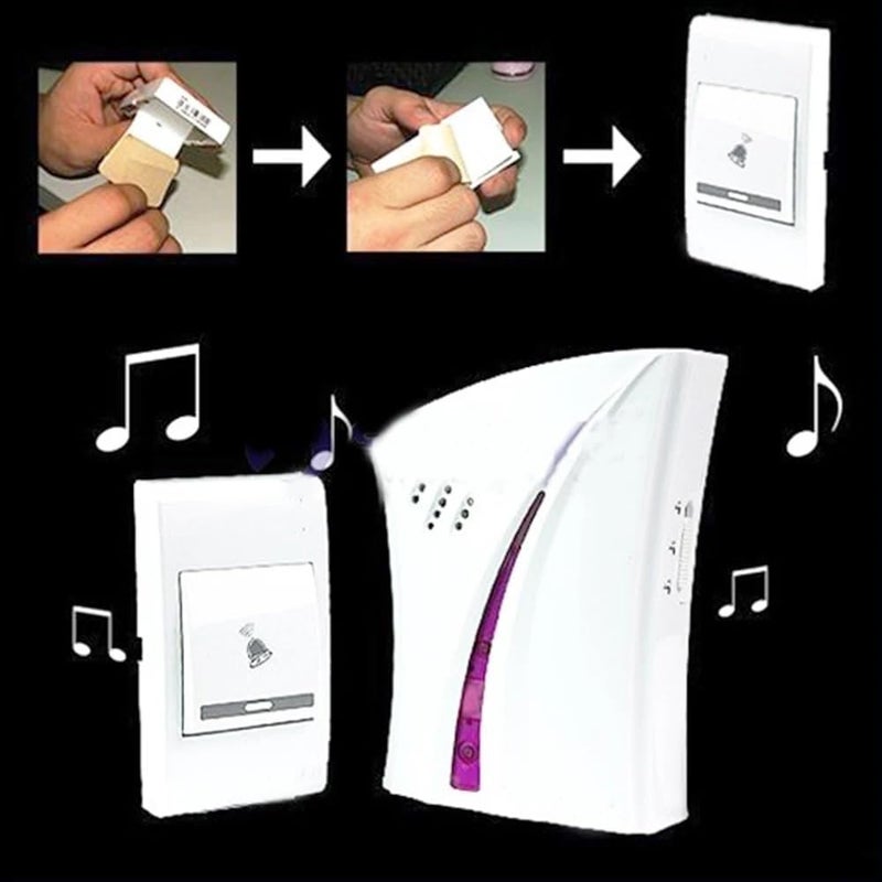 UMAAMAR ENTERPRISES Wireless Doorbell Kit Over 100 Feet Range 32 Rings Door Bell Chime LED Flash Cordless Calling Remote Control Door Bell Ideal for HomeShopOffice - Image 3