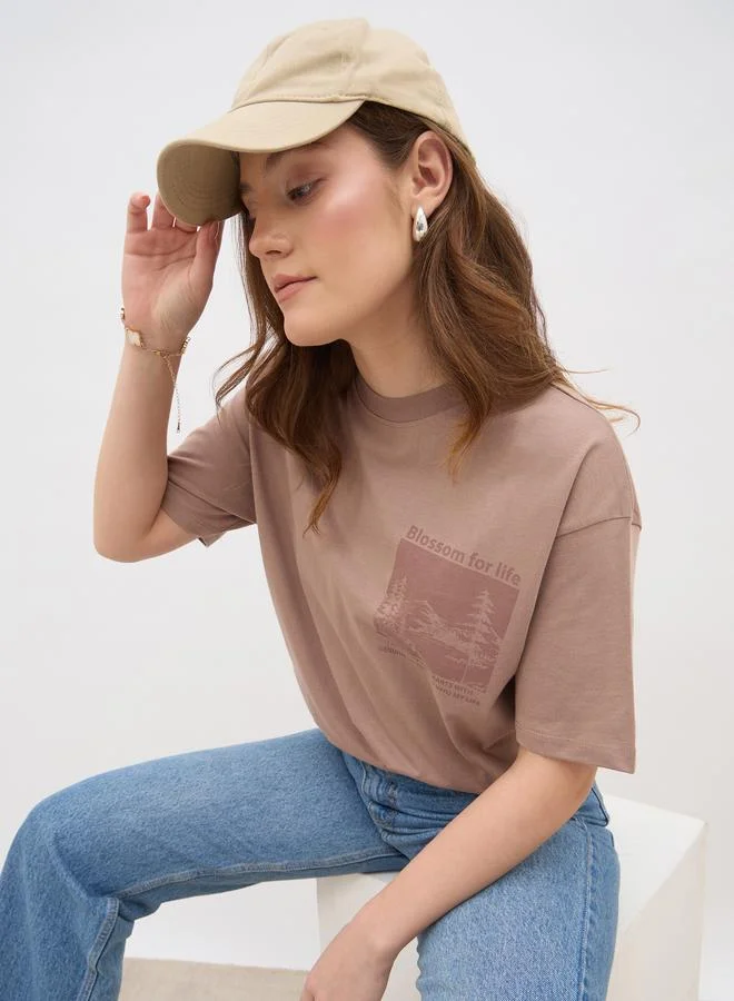 Styli Styli Graphic Print Oversized T-Shirt