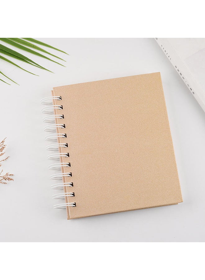 O Ozone 50 Pages Self Stick Adhesive Glitter Pure Color DIY Scrapbook Photo Album Hardcover Kraft Scrapbook Album for Wedding Family Photo Travel Supplies-Gold  - Image 1