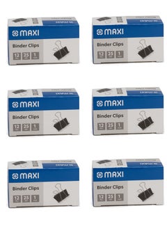 Maxi 72-Piece Binder Clip 25mm Size Black  - Image 1