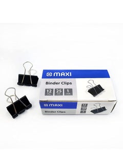 Maxi 72-Piece Binder Clip 25mm Size Black  - Image 2
