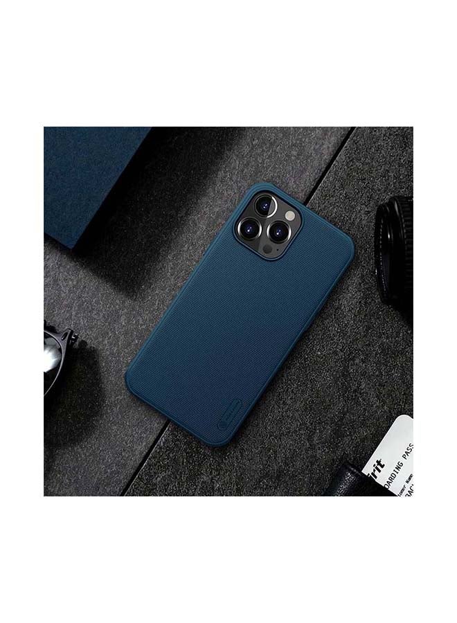 Nillkin Super Frosted Shield Hard Phone Cover Slim Fit For Apple iPhone 13 Pro Max Blue - Image 3