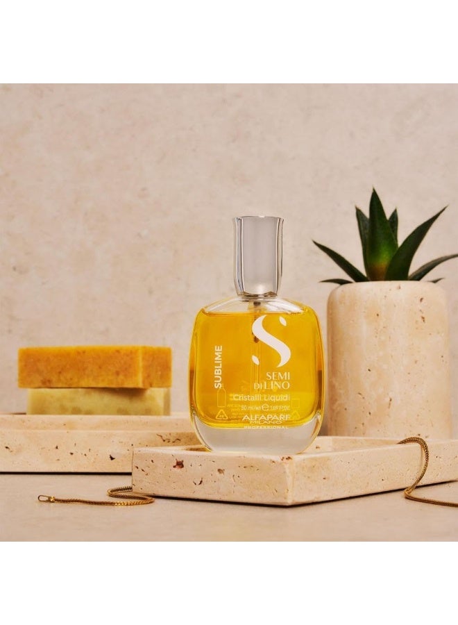 Alfaparf Milano SEMI DI LINO SUBLIME Heat Protection up to 230C Cristalli Liquidi THE ORIGINAL Serum 50 ml - Image 5
