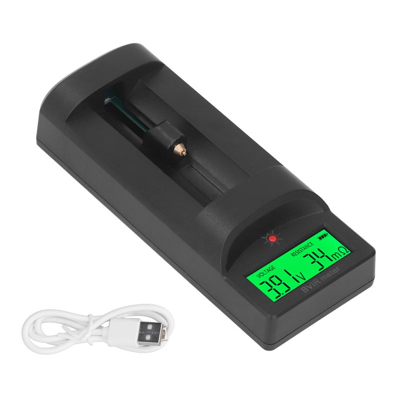 Peacefair Lithium Battery Voltage Tester LCD Display Internal Resistance Meter Built in Battery(Host Charging Cable ) - Image 1