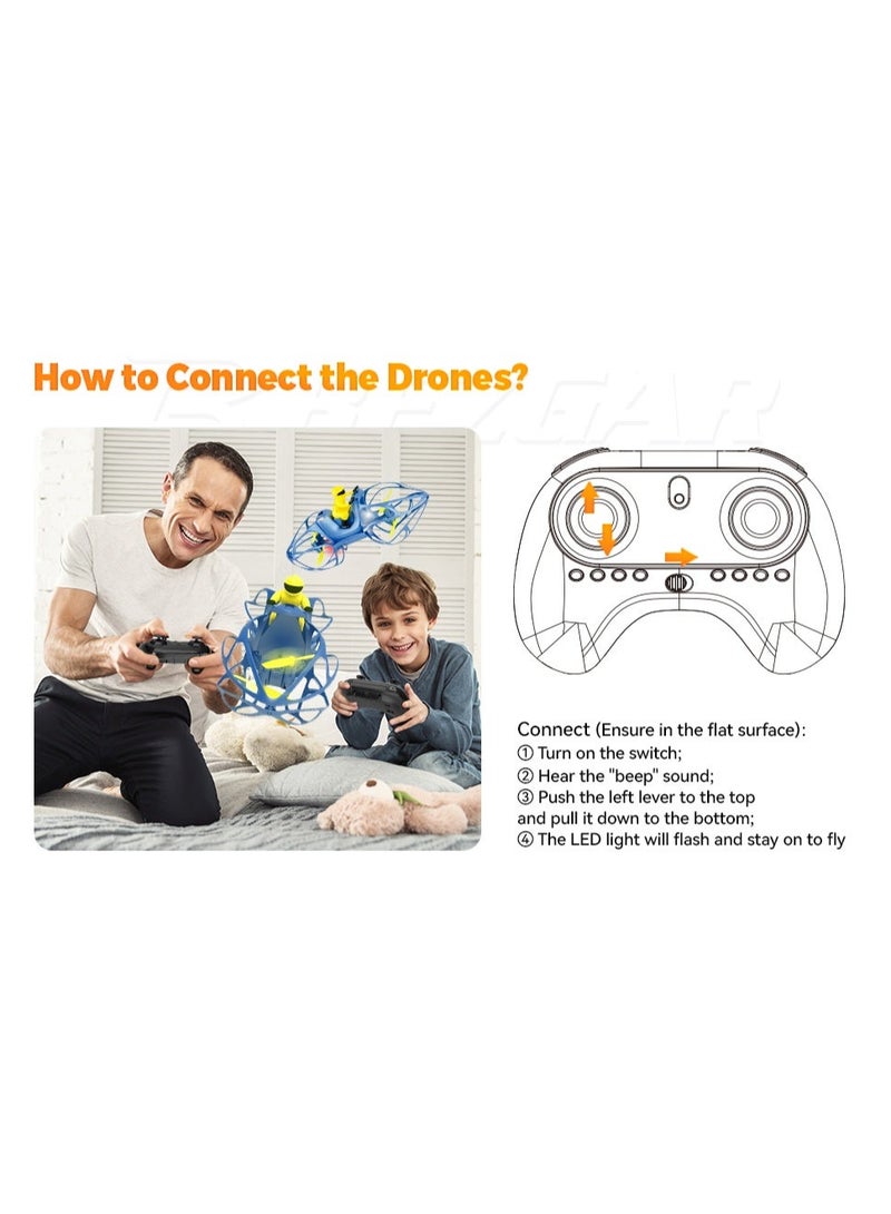 مايتويز 2-in-1 RC Flying Motorcycle Stunt Drone for Kids - 360° Flip & Roll, Altitude Hold, Headless Mode, One-Key Take-Off/Landing - Portable Remote Control Quadcopter Toy with 2 Batteries & Spare Blades - Image 5
