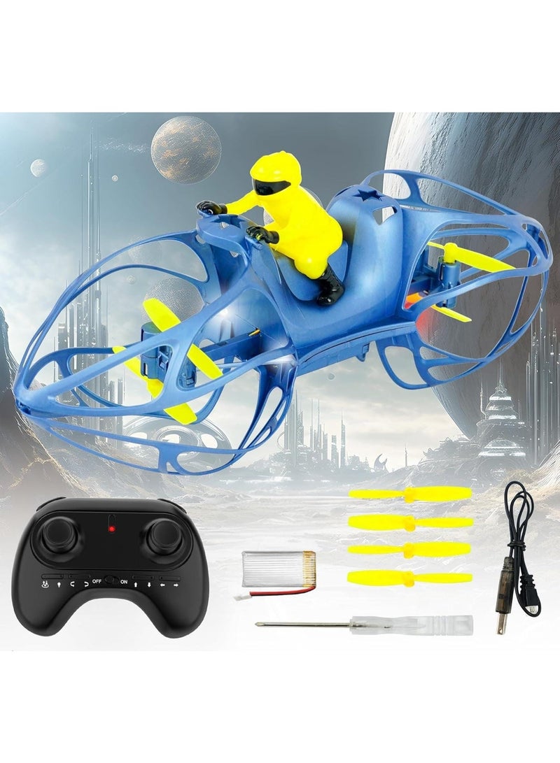 مايتويز 2-in-1 RC Flying Motorcycle Stunt Drone for Kids - 360° Flip & Roll, Altitude Hold, Headless Mode, One-Key Take-Off/Landing - Portable Remote Control Quadcopter Toy with 2 Batteries & Spare Blades - Image 1