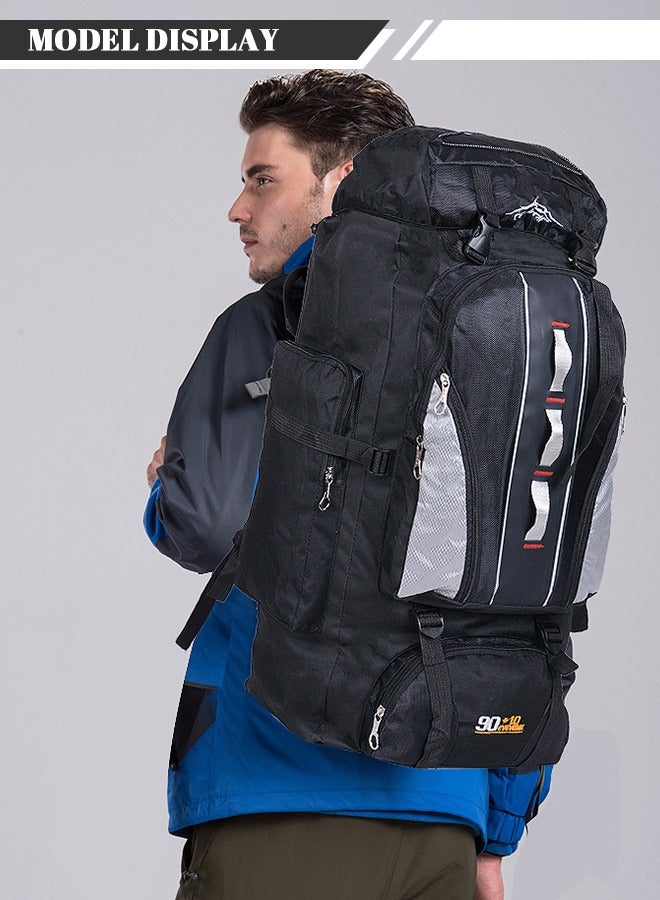 roaiss Large Capacity Professional Outdoor Backpack Waterproof Multifunctional for Travel Camp Trekking Fishing Climb Black  - Image 2