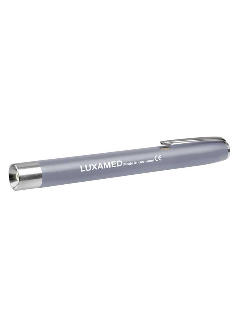 LUXAMED Examination Penlight with Standard Bulb - Medical Grade Diagnostic Pen Torch with Neutral White Light, Pocket Clip, Compact Design, Doctor Tool, Nurse Essentials (Grey)  - Image 1