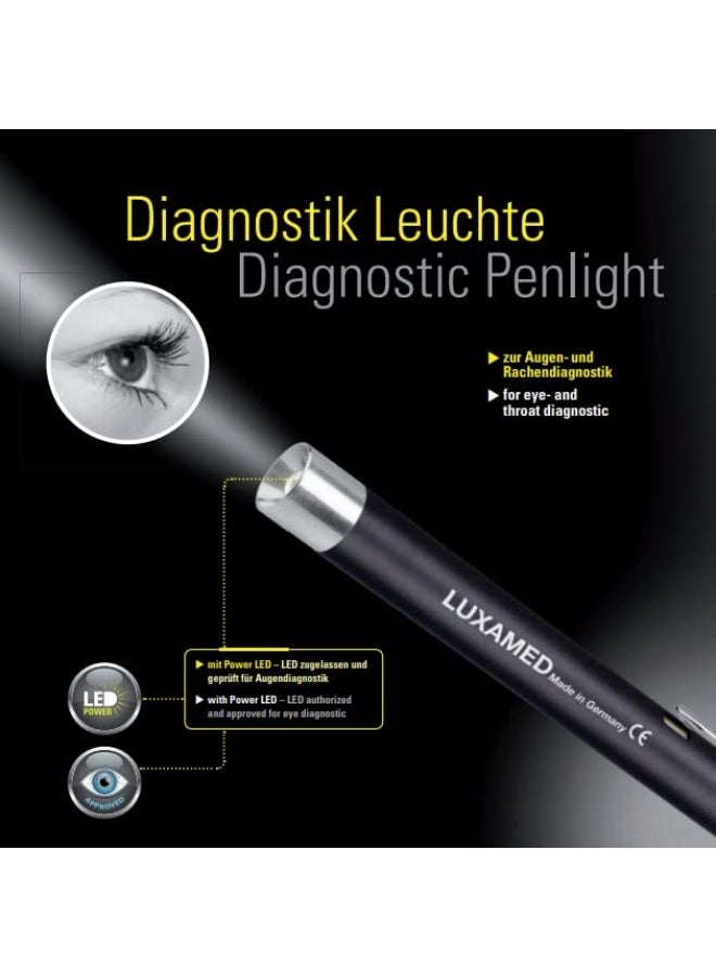 LUXAMED LED Examination Penlight - Medical Grade Diagnostic LED Pen Torch with Neutral White Light, Pocket Clip, Compact Design, Doctor Tool, Nurse Essentials (Grey) - Image 4
