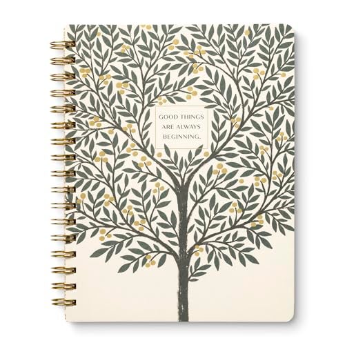 Compendium Spiral Notebook – Good Things Are Always Beginning – A Designer Spiral Notebook with 192 Lined Pages, College Ruled, 7.0”W x 9.25”H - Image 1