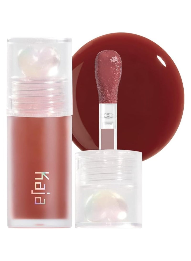 KAJA Juicy Glass Lip Oil - Cherry Cola - Clear Tint Gloss Plumper - Hydrating Lightweight Shine with Vitamin Tree Fruit Oil, Vegan Cruelty-Free 4ml - Image 1