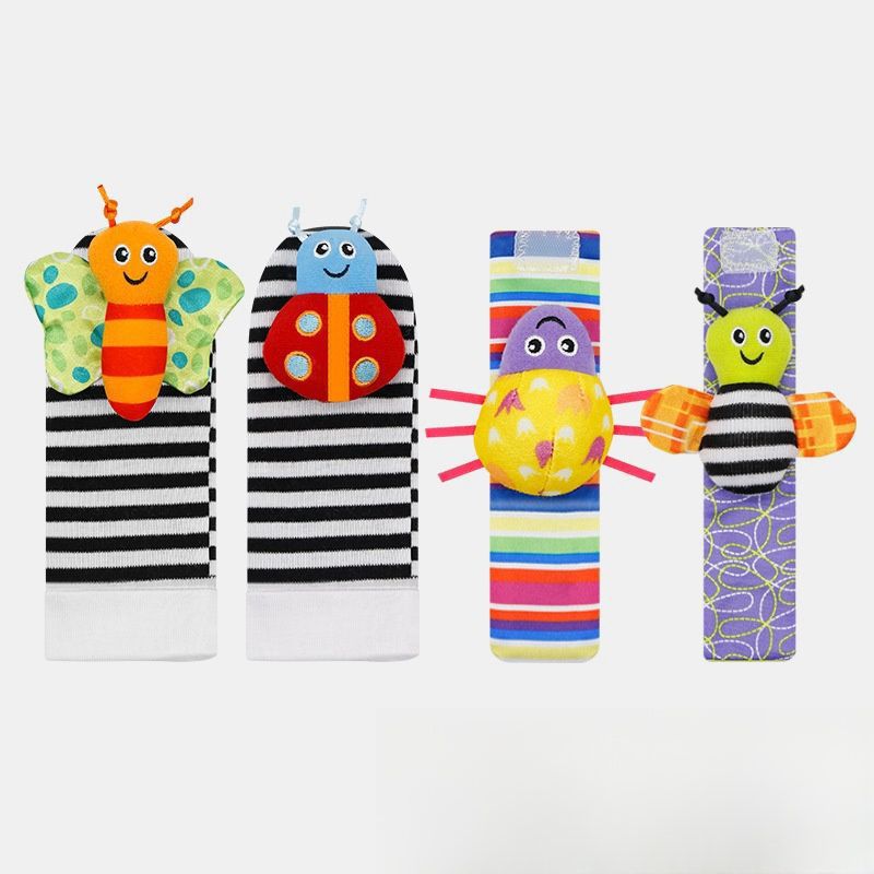 Baby Plush Wrist Rattles Set, Cartoon Animal Design for 0-3 Years - Image 3
