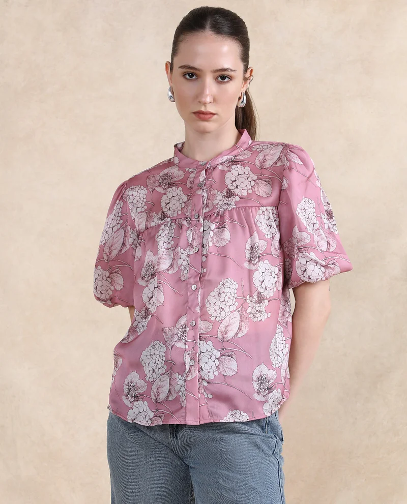 Rareism Women's Floral Printed Top