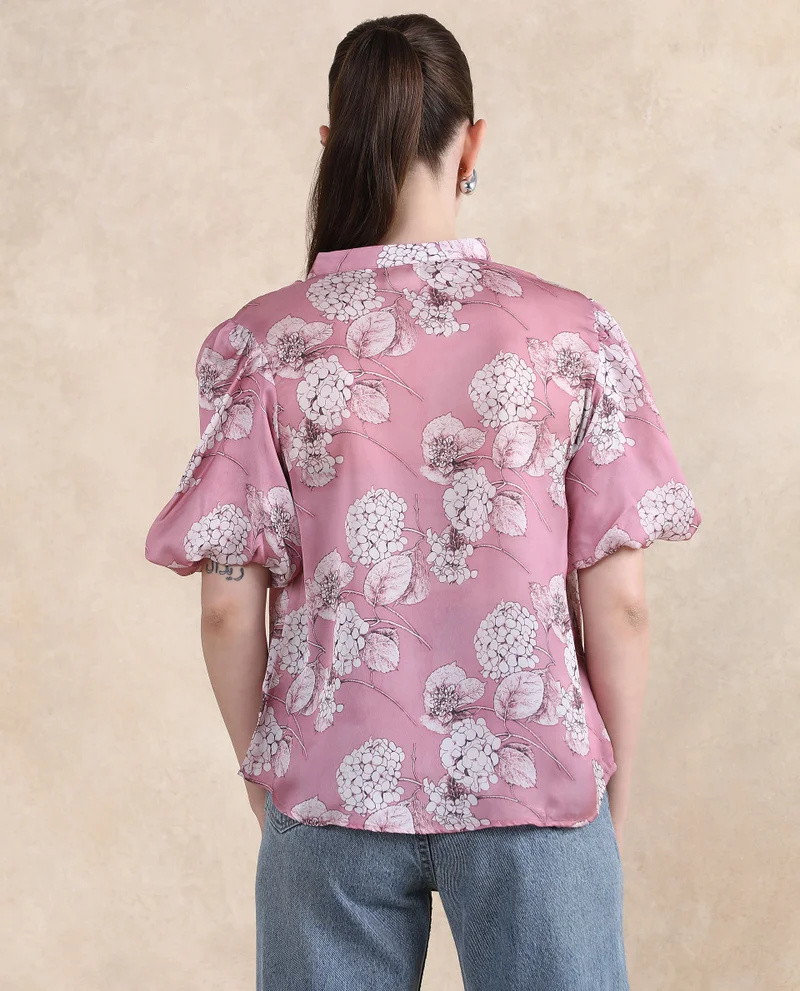 Rareism Women's Floral Printed Top