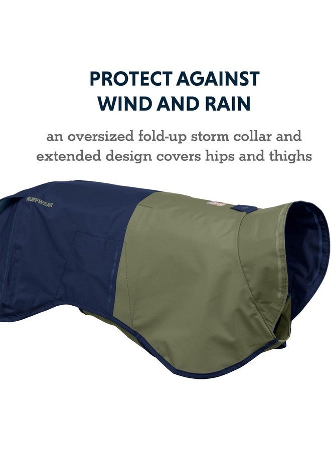 راف وير معطف مطر للكلاب من Ruffwear، مقاوم للماء والرياح وخفيف الوزن، أزرق داكن، مقاس صغير - Image 4