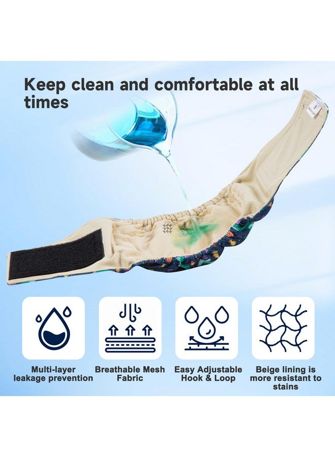 Langsprit Male Dogs Diapers Belly Bands(4Pack), Washable Reusable Male Boy Doggy Wraps Panties For Doggie Puppy Pooping Potty Training Incontinence Marking Pañal Para Perro Small - Image 4