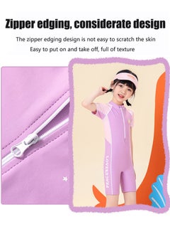 VUCATIN Girls Swimsuit One Piece Kid Swimsuit Children Water Sport Short Swimsuit Sun Protection Bathing Suits Outdoor Quick-Drying Clothes (D)  - Image 2