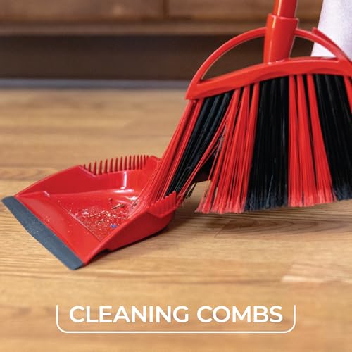 o cedar O-Cedar One Sweep Broom with Step-On Dustpan | Remove 99% with One Sweep | Lightweight Quiet Cleaning Tool | Ideal for Pet Owners - Image 5