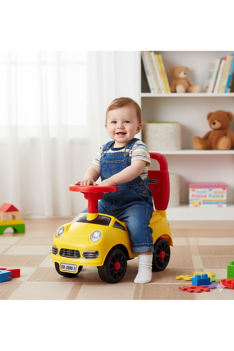 Galaxy Ride-On Car for Kids – Push Car with Steering Wheel & Backrest | Toddler Ride Toy for Indoor & Outdoor Fun | Durable & Safe Design – 48×40×20 cm - Image 5