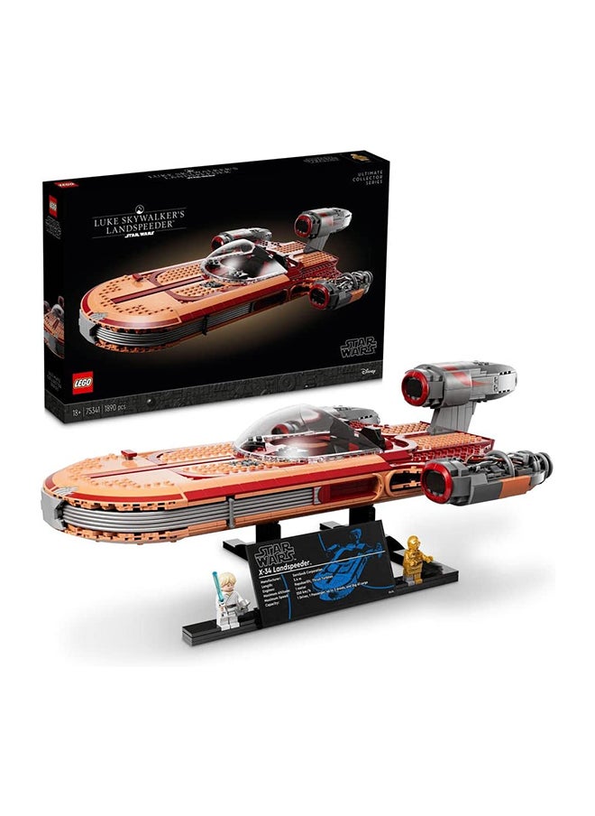 LEGO - Star Wars Luke Skywalker’S Landspeeder 75341 Ultimate Collector Series Building Kit For Adults; Collectible Brick-Built Vehicle; Fun Holiday Gift, Birthday Present Or Special Surprise For Fans (1,890 Pieces) - Image 1
