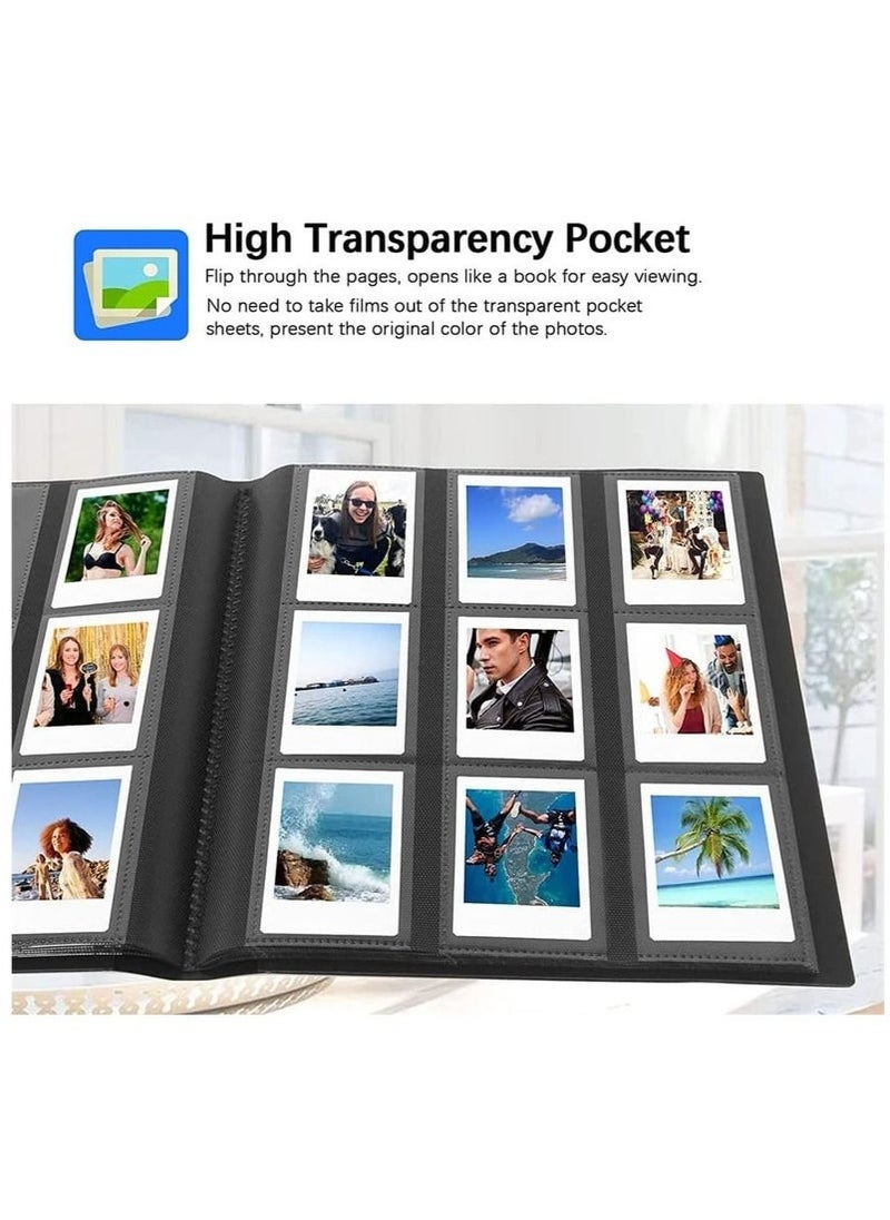 Generic Pieces Of Moment Mini Book Album,480 Pockets Photo Album for Fujifilm Instax Mini Camera,for Fujifilm Instax Mini 11 90 70 9 8+ 8 LiPlay Instant Camera(Black)  - Image 1