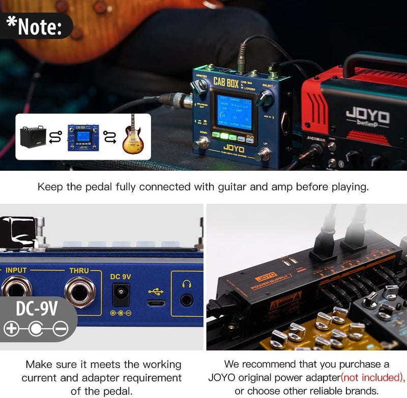 JOYO IR Loader & Cab Simulator Guitar Pedal, 20 Cabs/11 Mics/4 Power Amp Models, 128 Presets & MIDI Control, XLR/DI Output, Bypass (Cab-Box R-08) - Image 5