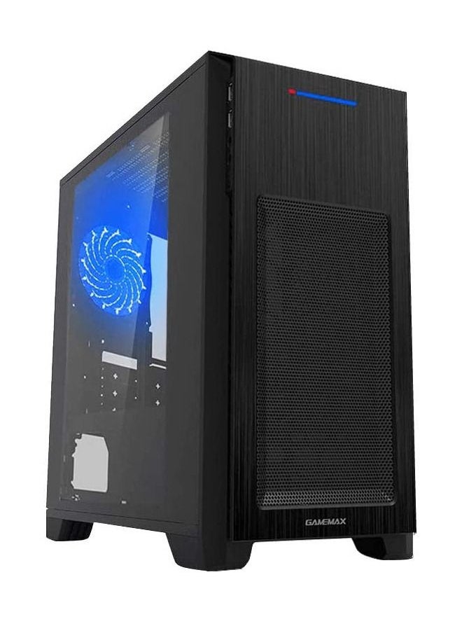 غيم ماكس - كيس كمبيوتر جيمنج   مايكرو ATX جيم ماكس H603-2U3 w / o PSU 1x120mm ، أزرق LED 2xUSB3.0 لوحة شفافة سوداء - Image 1