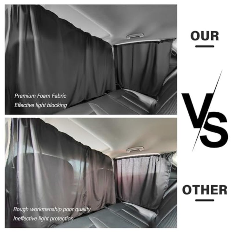 Car Window Shades, Car Privacy Window Cover for Rear Window and Partition, 95% Strong Shading Car Sunshade for Baby, Universal CCar Accessories Interior Fits Sleeping Traveling Camping - Image 3