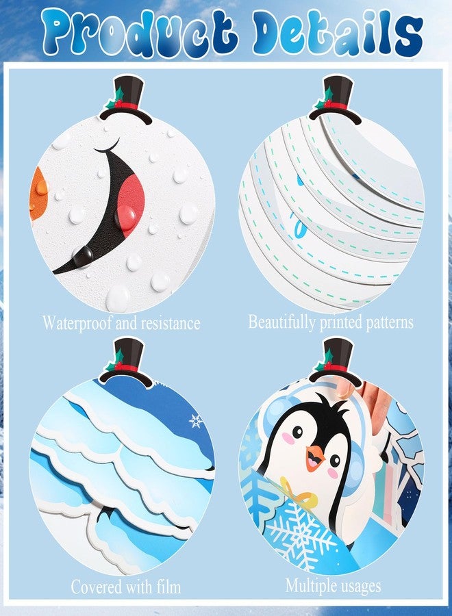 Moinchore 71 Pcs Winter Health Bulletin Board Decorations Set Winter Christmas Classroom Decor Snowman Snowflake Accents Healthy Habits Paper Cutouts for School Wall Decoration Supplies - Image 3