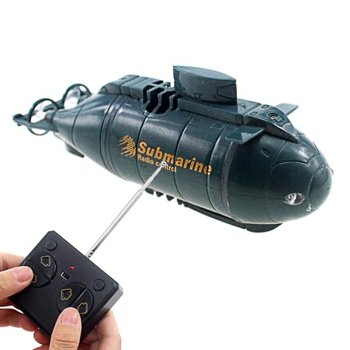Tipmant Mini RC Nuclear Submarine Toy Remote Control Boat Electric Dive Fish Water Tank Kids Gifts Blue - Image 1