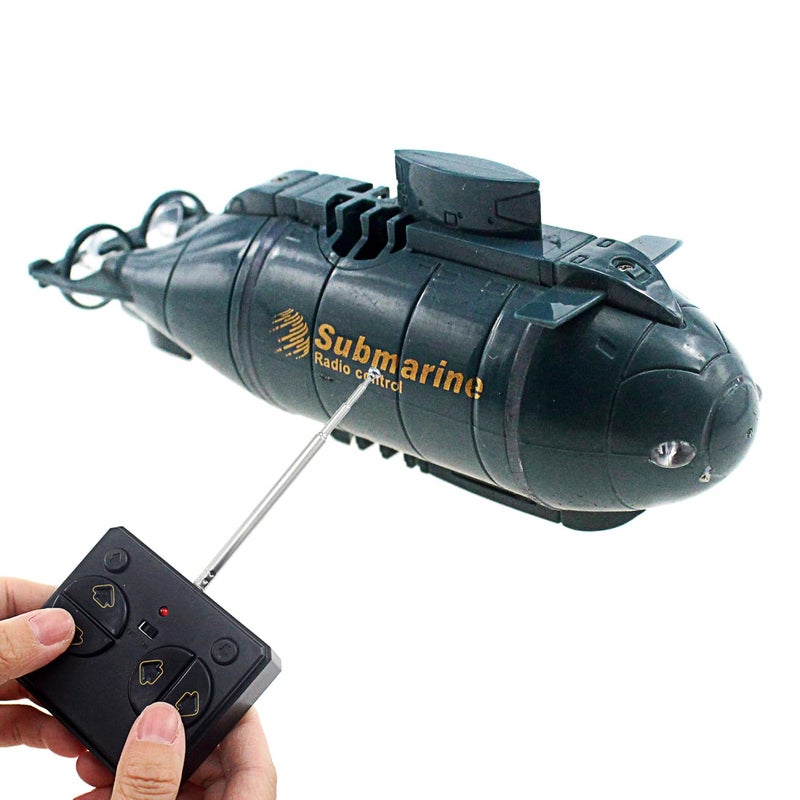 Tipmant Mini RC Nuclear Submarine Toy Remote Control Boat Electric Dive Fish Water Tank Kids Gifts Blue - Image 2