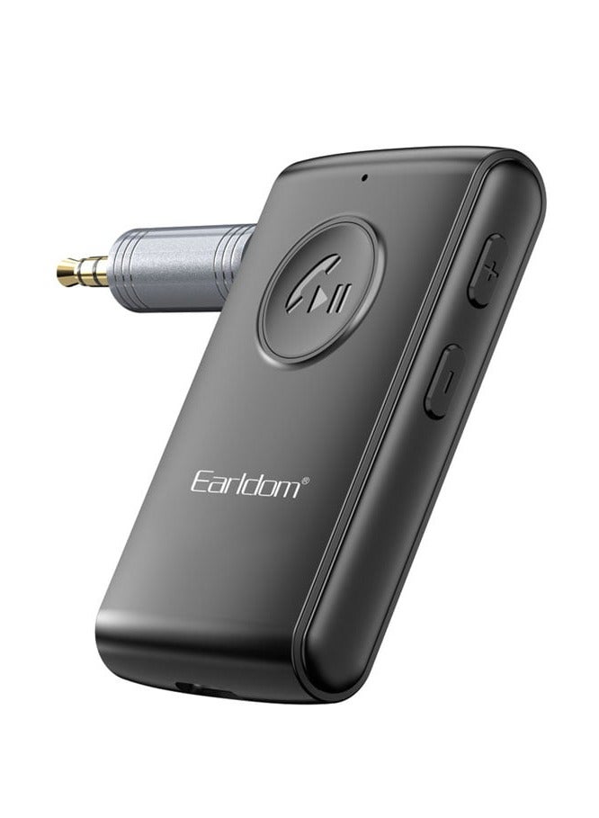 ELTRAZONE Earldom ET-BR02 Bluetooth 5.3 Adapter – Hands-Free Call 3.5mm AUX Car Audio Stereo Receiver for Speakers & More  - Image 1