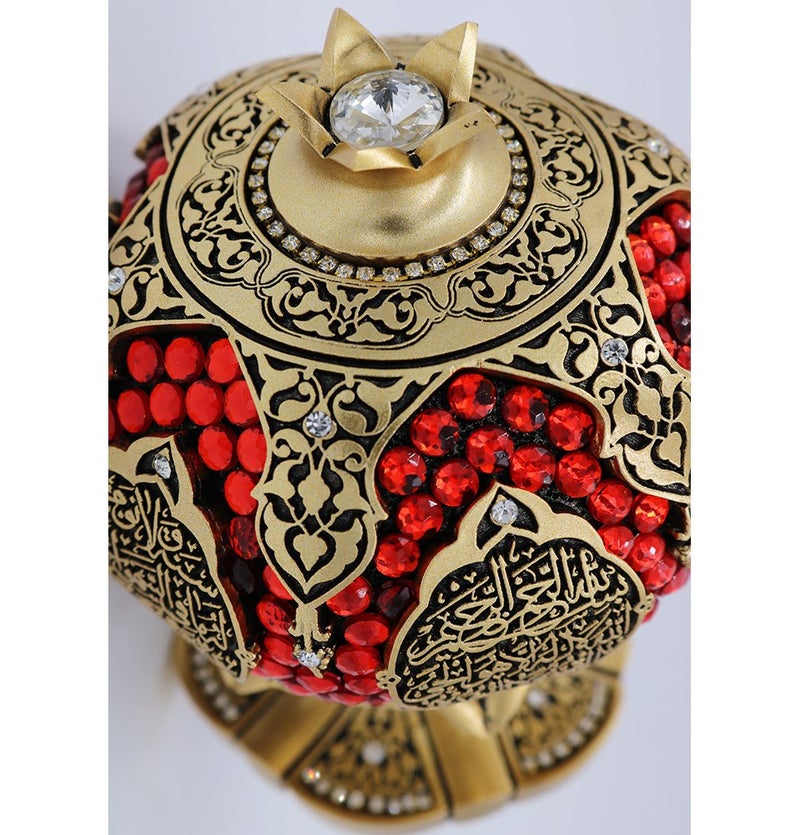 Gunes زخرفة طاولة منزلية مسلمة على شكل رمان هدية عيد إسلامية آية الكرسي (ذهبي) - Image 2