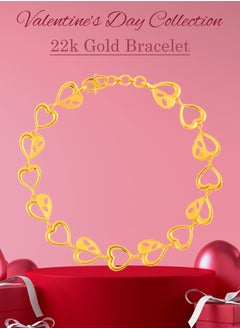 BAFLEH JEWELLERY Sparkle in Love: Heart-Shaped 22kt Gold Bracelets for Your Valentine  - Image 3