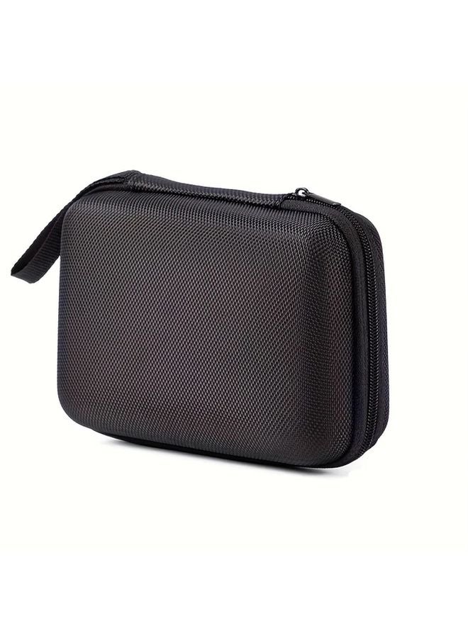 Black Shockproof External Hard Drive Storage Bag with Cable and Battery Case - Image 1