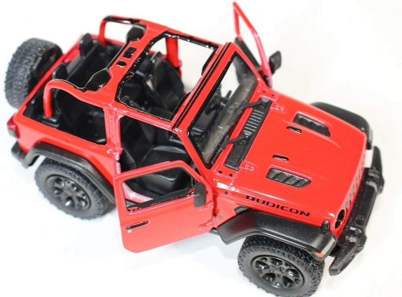Kinsmart 2018 Jeep Wrangler Rubicon No Top Red - Kinsmart P/B - Image 4
