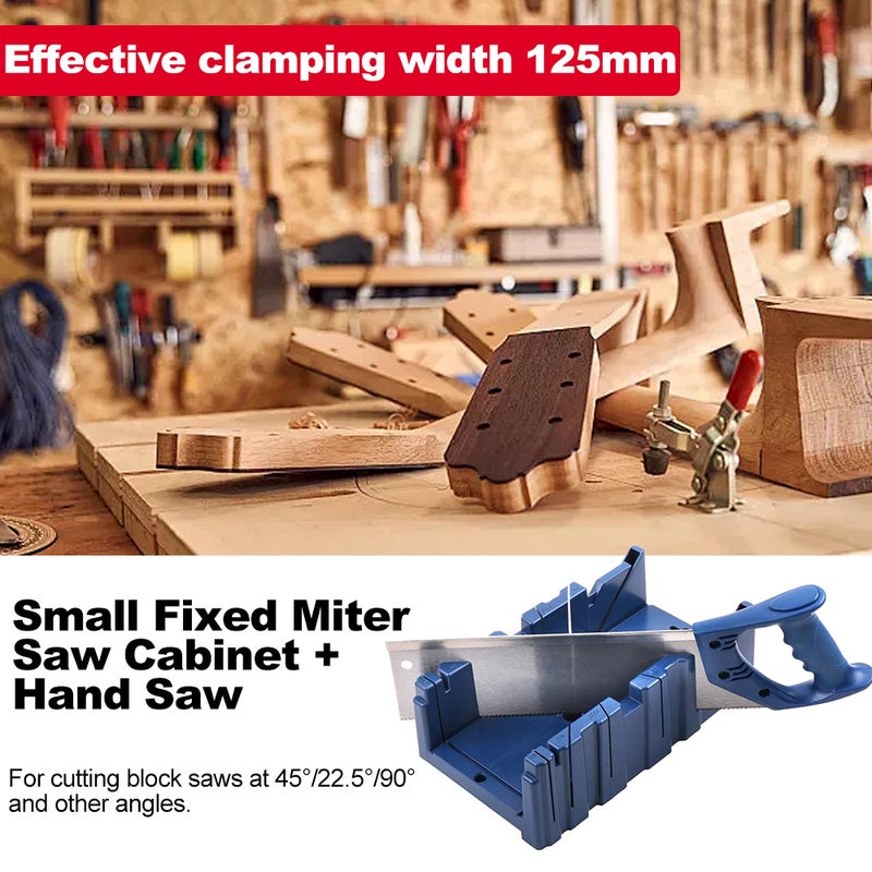 Multifunctional Woodworking Miter Saw Box Miter Saw Holder Saw Storage Mitre Box Back Saw Box 45 Degree/22.5 Degree/90 Degree Plastic Saw Box Medium Miter Saw Cabinet - Saw Included - Image 4