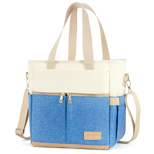 JOYHILL Lunch Bag for Women Lunch Tote Leakproof Insulated Lunch Box with Shoulder Strap Adult Reusable Lunch Cooler Tote Bags for Work Picnic Camping Beach ILIGHT BLUE - Image 1