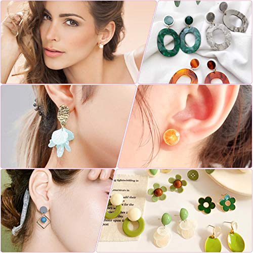 Flasoo Earring Posts and Backs, Flasoo 700Pcs Stud Earring Making Kit with 300Pcs Stainless Steel Earring Posts and 400Pcs Earring Backs, Earring Supplies Kit for DIY Earrings and Jewelry Making - Image 2