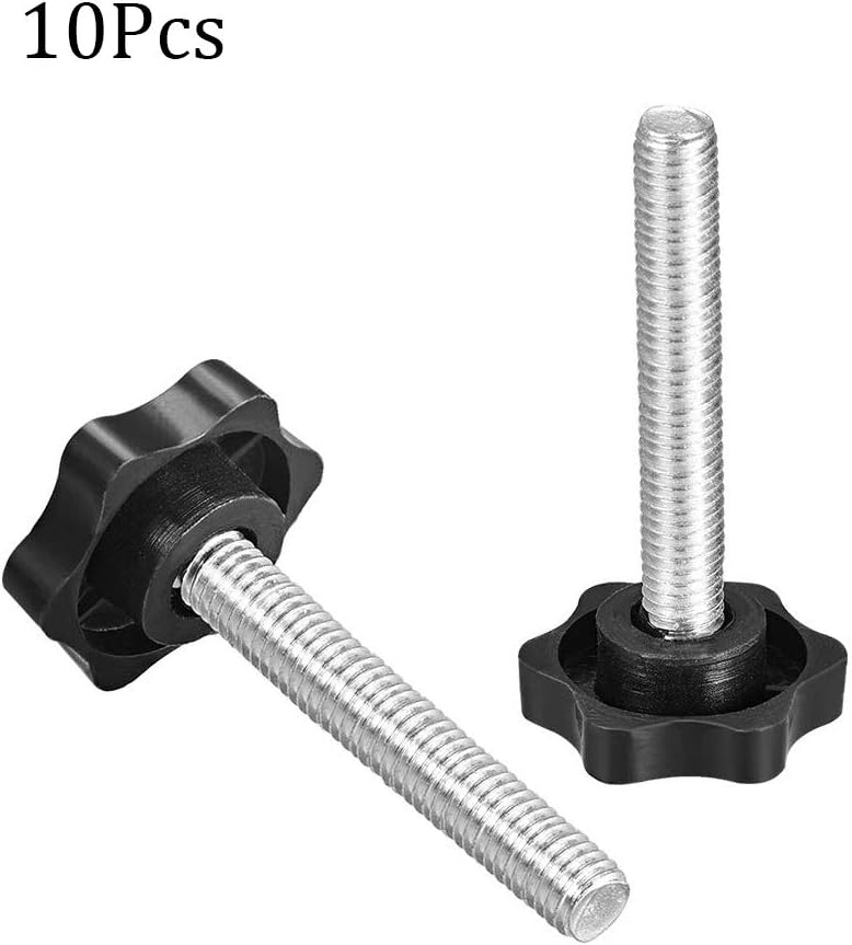 NACX M8 x 50mm Thread Clamping Knob, Thumb Screw, Star Hand Knob Tightening Screw Knob for Machinery, 10Pcs - Image 3