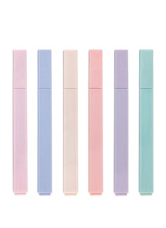 Excefore Highlighters, Mild Assorted Colours Highlighters Pens, Aesthetic Cute Pastel Highlighter With Chisel Tip, No Bleed Dry Fast Easy to Hold, for Bullet Journal, Notes, School Supplies, 6 Pack  - Image 1