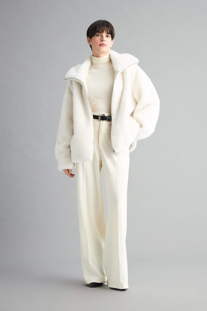 Defacto Regular Fit Faux Fur Jacket