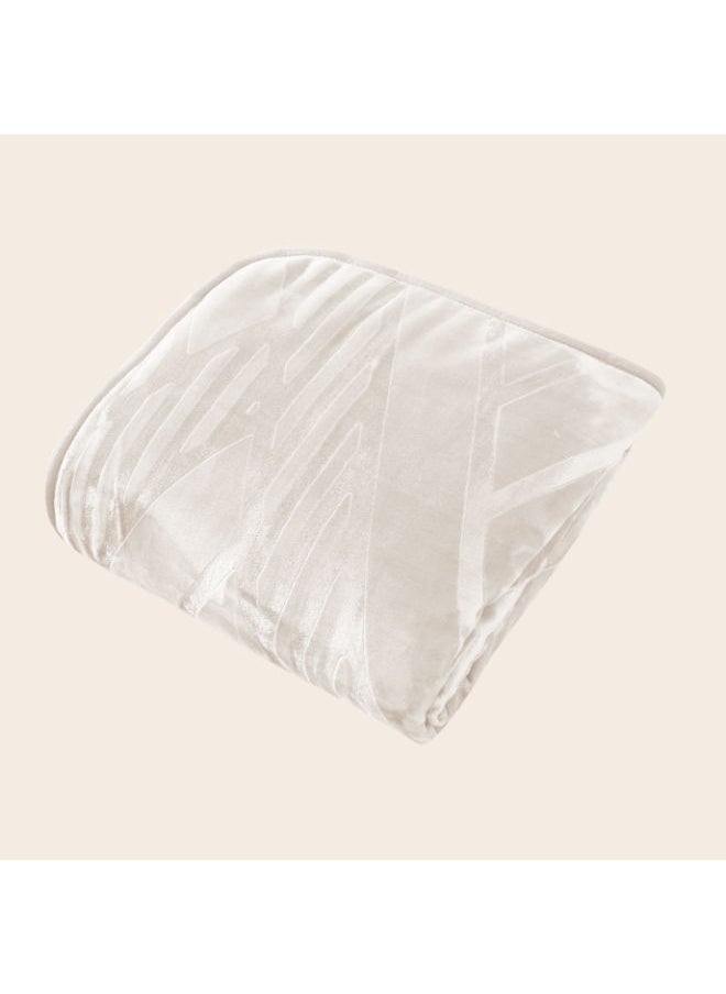 مورانو - بطانية 1 طبقة 220 × 240 سم - أبيض عاجي - Image 1