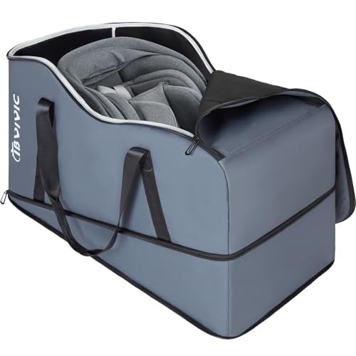 IBVIVIC Car Seat Travel Bag Compatible with UPPAbaby Aria and Mesa Infant Car Seat Travel Bag Car Seat Cover for Airplane Travel Grey - Image 1