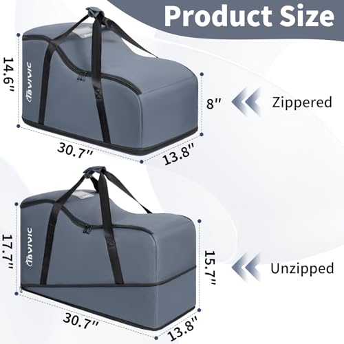 IBVIVIC Car Seat Travel Bag Compatible with UPPAbaby Aria and Mesa Infant Car Seat Travel Bag Car Seat Cover for Airplane Travel Grey - Image 3