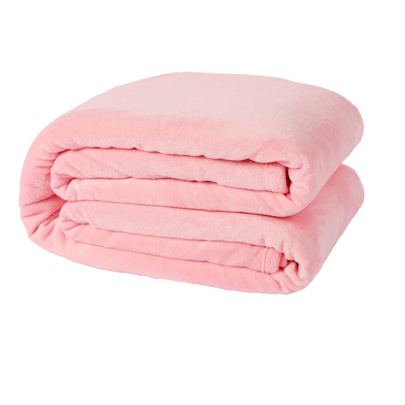 NANPIPER Fleece Blankets Super Soft Flannel King Size Blanket for Bed Luxury Cozy Microfiber Plush Fuzzy BlanketPink