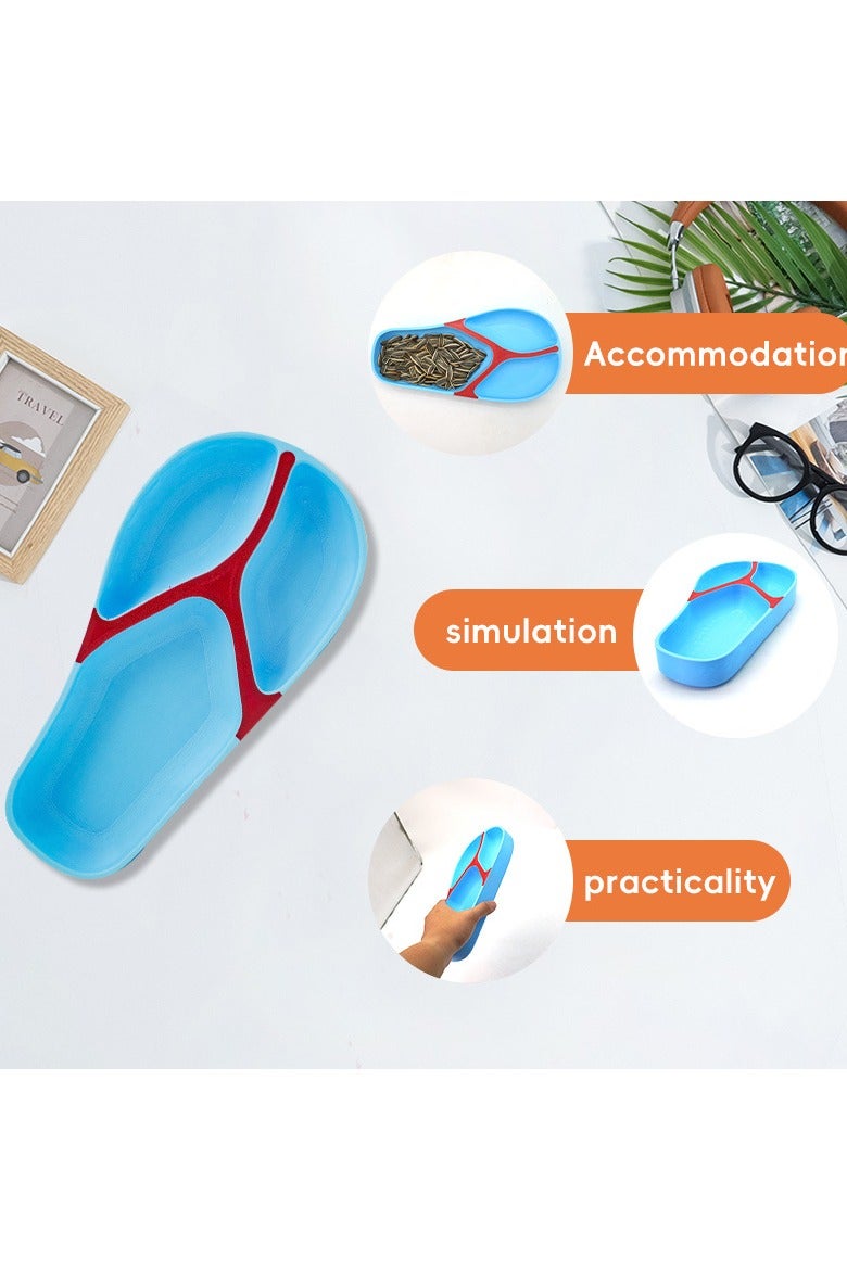 Creative sandal-shaped desktop storage tray, snack tray, fun home fruit tray - Image 2