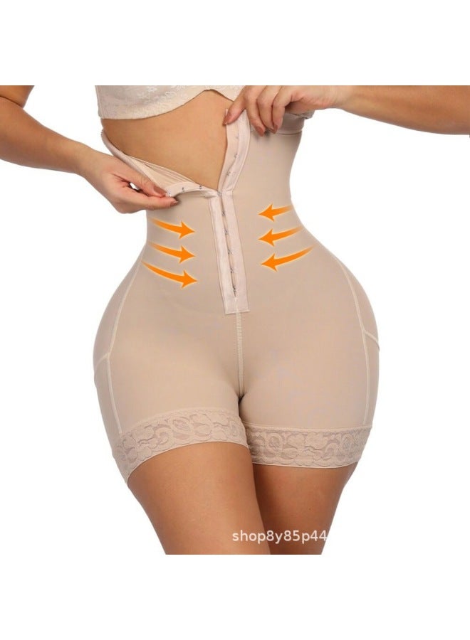 Tummy Control Bodysuit Hip-lifting Thin Waist-cinching Hip-lifting Pants With Snap Buttons Peach Shaping Pants For Body Shaping And Hip Lifting
